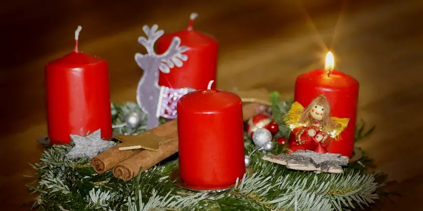 1. Advent, Adventskranz (Foto: Marzena7, Pixabay)