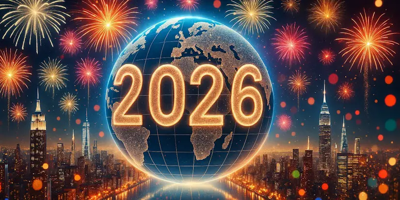 Neujahr 2026, Symbolbild (Bildquelle: AI-generiert mit DALL-E)